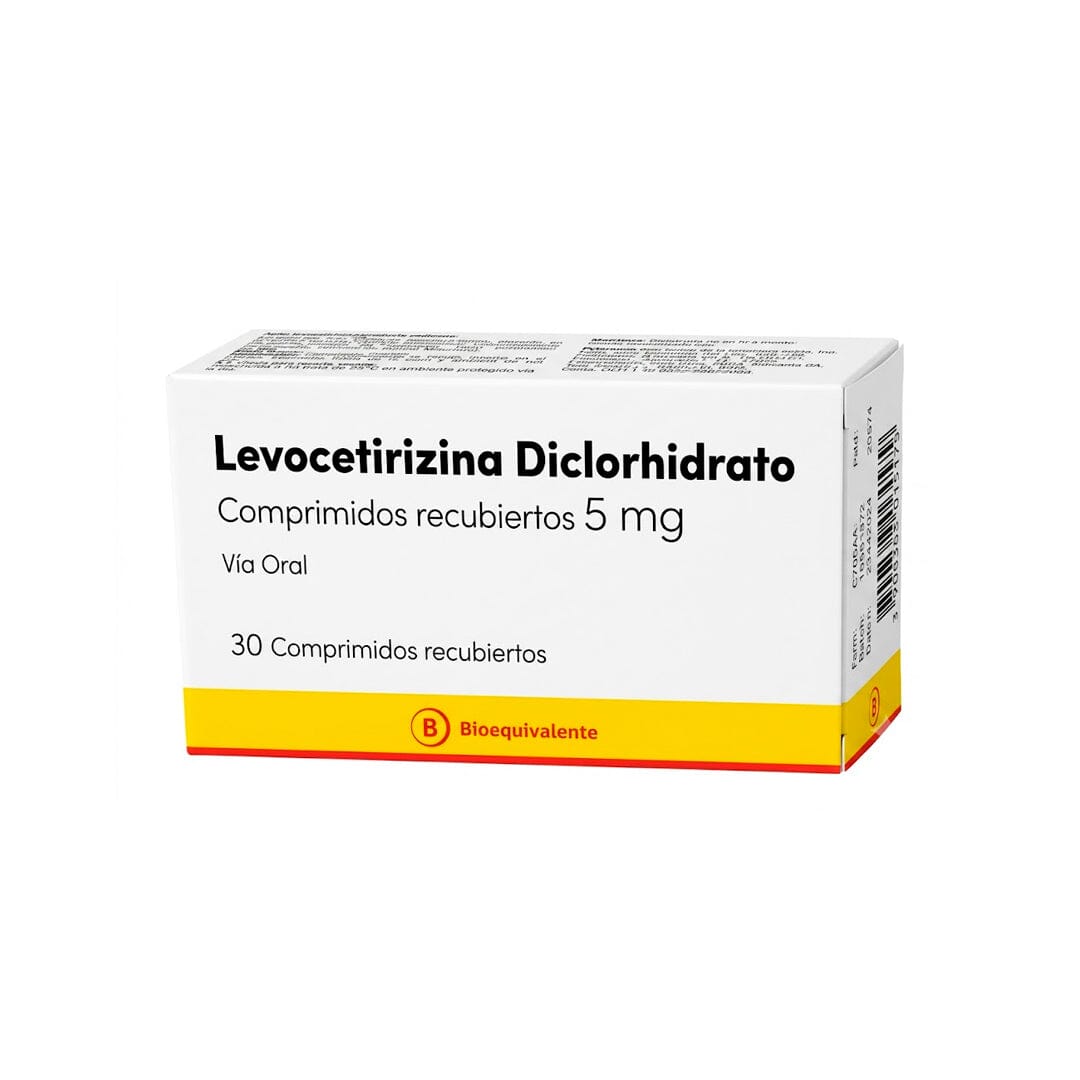 Levocetirizina Diclorhidrato 5 mg x 30 comp "Ley Cenabast" Farmex-Pluxee-Persistente